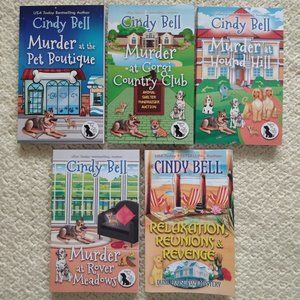 5 Cindy Bell Cozy Mysteries~Murder@Pet Boutique/Country Club/Hound Hill/Rover +1